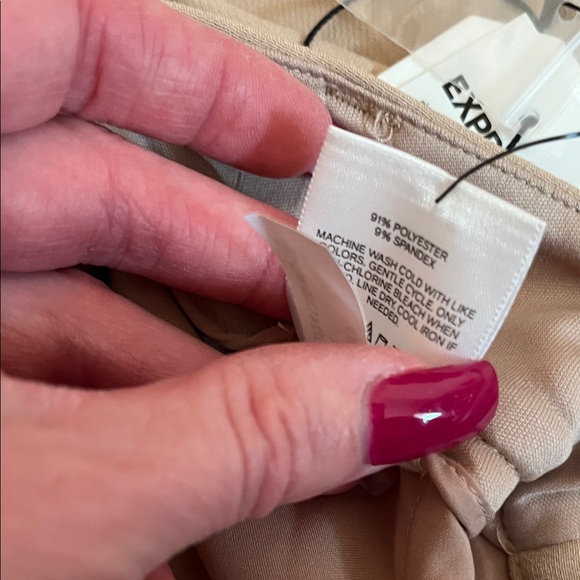 NWT! Express Supersoft Twill Pants in Beige - Picture 5 of 7